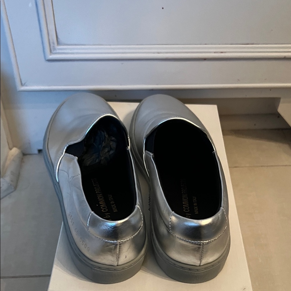 Common Projects Metallic Silver Slipons - image 4
